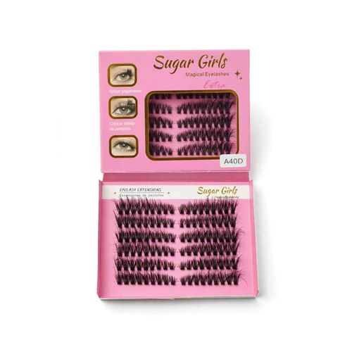 A40D Cluster Lashes Natural Wispy Fluffy Lashes