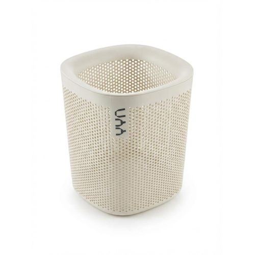 Plastic Trash Can with Wide Round Ventilation Holes, Modern and Stylish Design for Living Rooms and Offices Add an Upscale Aesthetic to Your Home Decor.