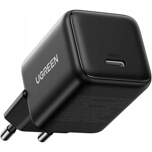 30W GaN Wall Charger Fast Charging 1x USB-C Power Delivery Compact Adapter EU Plug Black