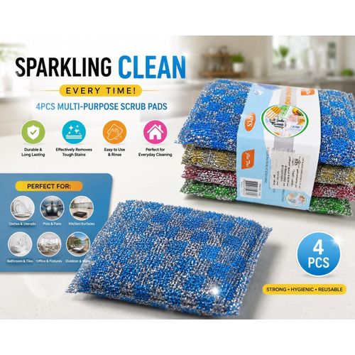 Jumbo 4 Pieces Pack Wire Dish Scrub Pad