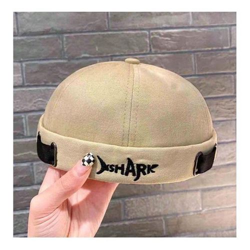 1pc Men's Solid Color Letter & Shark Embroidery Casual Cool Baseball Cap For Streetwear And Daily Outfits