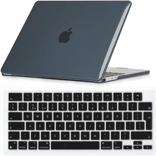 Compatible with MacBook Air M4 case 13.6 inch 2022-2025 Hard Laptop Cover for Mac Air 13-inch Model A2681/A3113/A3240 M2/M3/M4 &Keyboard Protective Cover, Crystal Black