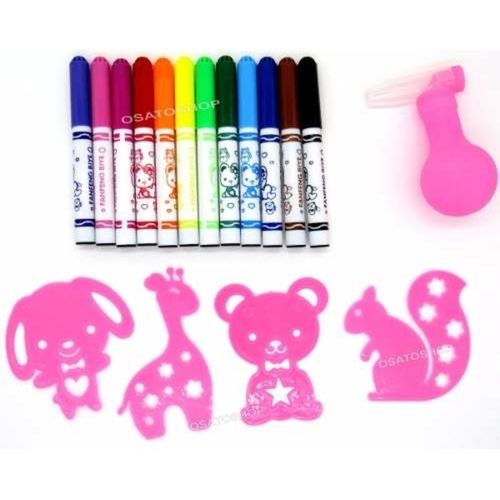 BLOPENS COLORING WITH AIR COLOR CHANGING MARKERS /AIRBRUSH SUPER