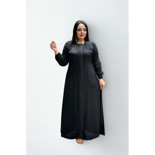 Women's abaya for going out - lace bodice and sleeves