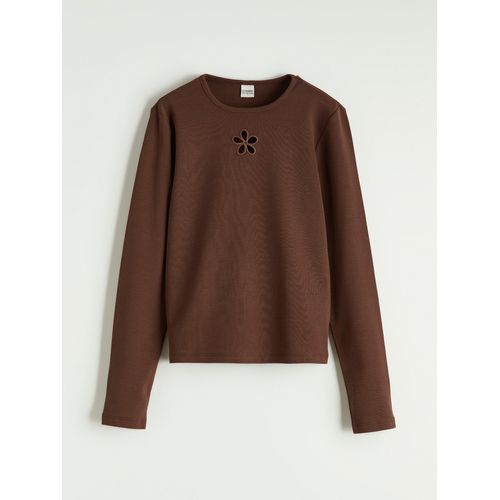 Crew Neck Flower Detailed Girl's T-Shirt