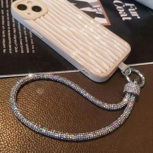 Iridescent Glitter Wrist Phone Strap - Premium Iridescent Phone Charm