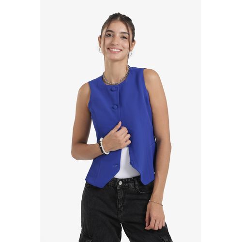 Asymmetric Voile Vest