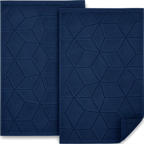 Thick Terry Bath Mat Floor Towel (1000 GSM) - 100% Cotton – Set of 1 Piece Everyday Comfort for Your Feet Soft Touch, Strong Absorption & Elegant Look - 50 * 70 cm - Diamond Edition