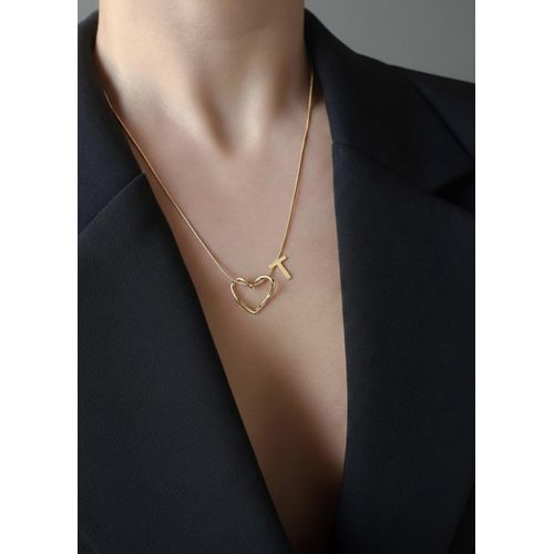 Stainless Steel Necklaces for Women Gold Letter Necklace Trendy Cute Personalized Monogram Name Necklace for Women Jewelry A-Z