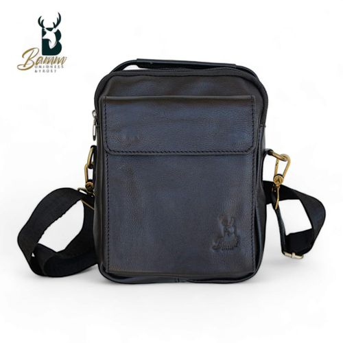 Natural Leather Men's Crossbody Bag