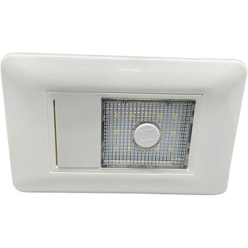 Complete emergency light with chassis, washers, and LED emergency light plug. Easy installation.