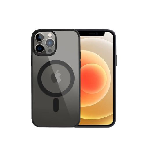 Compatible with iPhone 15 Pro Max Case Magnetic Clear Back Cover Slim Anti-Scratch Shockproof Protective Case Compatible with Magsafe for iPhone 15 Pro Max 6.7 inch (Black)