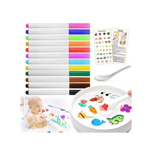 Ketrabon 11 Colors Magic Watercolor Pen, Floating Watercolor Pens for Drawing for Kids, Erasable Watercolor Pen Set, Improve Drawing and Imagination (With Spatula)