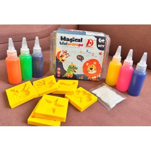 Magical Water Paint Set for Kids, 6 Colors, Animal Molds, 6+ Years