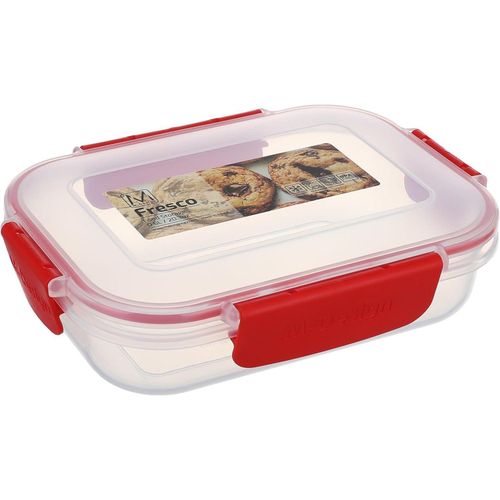 Food Storage Box, 600 ml - Clear and Red