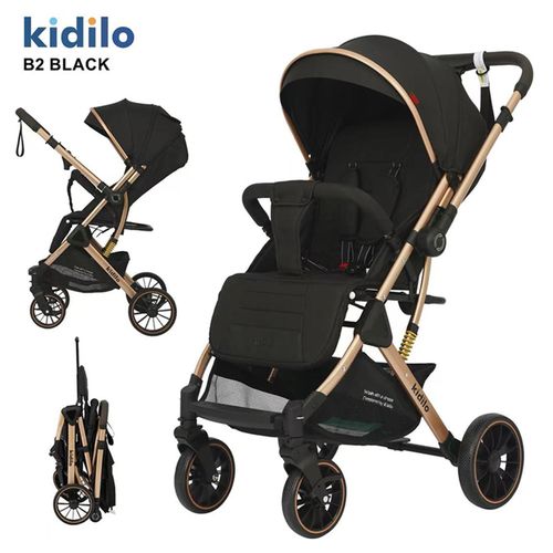 Luxury Baby Stroller with Reversible Handle and One-Hand Fold