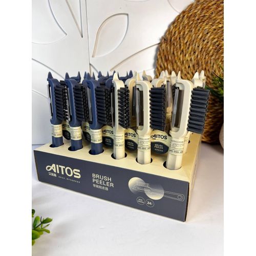 Side peeler and vegetable cleaning brush