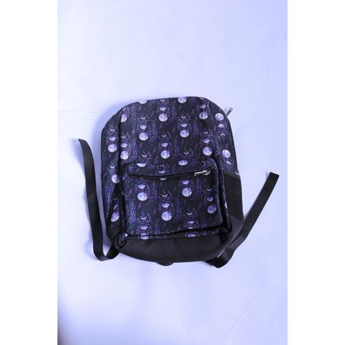 printed moon backbag-black-no size