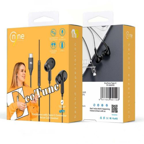 ECOTUNE Wired Earphones (USB-C) with Microphone