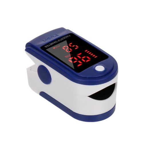 This blood oxygen saturation monitor features a digital display for measuring pulse rate and is suitable for home, sports, and travel use.