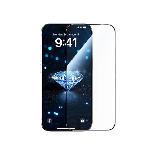 JOYROOM JR-MQS0566 Tempered Glass Screen Protector (2.5D Full Screen with Black Edge) for iP 16 Pro Max clear