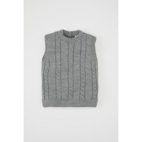 Baby Boy Regular Fit Vest - Lt.Grey Melange