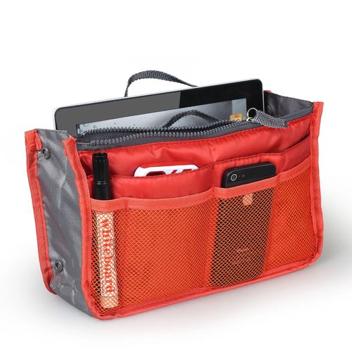 حقيبة تخزين محمولة متعددة الاستخدام تحتوي على 13 جيب بأحجام مختلفة، منظم وحقيبة تخزين لأدوات المكياج وأدوات العناية الشخصية والمتعلقات الشخصية، حقيبة محمولة خفيفة الوزن للرجال والنساء