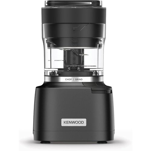 Duo Prep CHP80.000BK 2-in-1 Chopper and Grinder with Serrated Quadblades, Compact High Speed Grinder, Non-Slip Base, Dishwasher Safe, 800 W, Black
