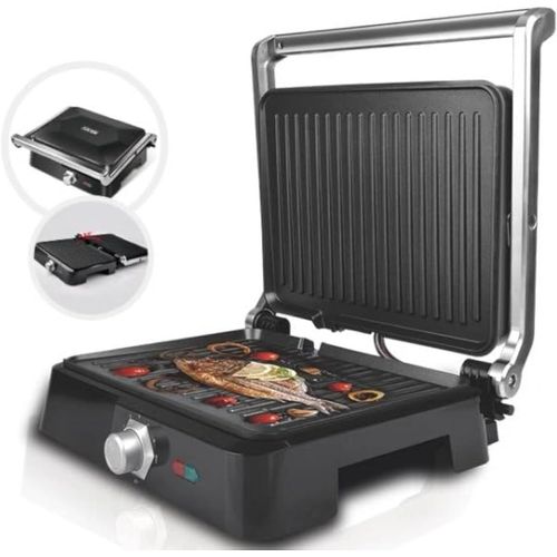 Professional Healthy Panini Press and Contact Grill, KB1049 1800 Watt - Black