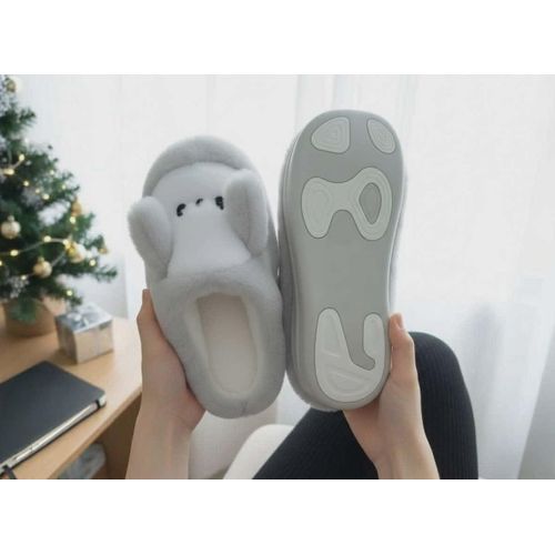 Soft fur slippers, naughty bobby style, very chic