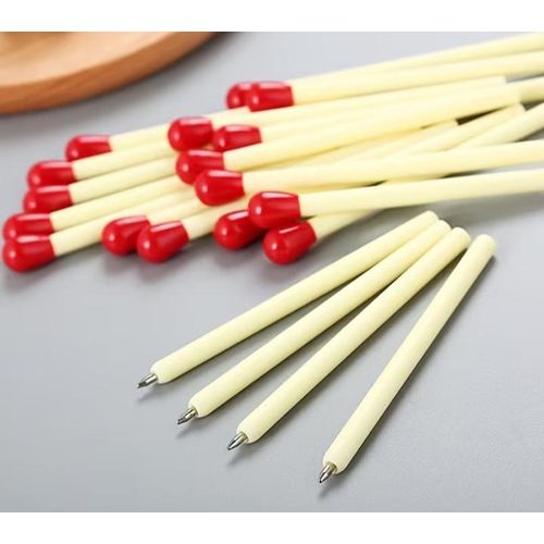 Creative Matchstick-Shaped Ballpoint Pens Set – Cute & Novelty Stationery for School, Office, and Gifting (5 pens)