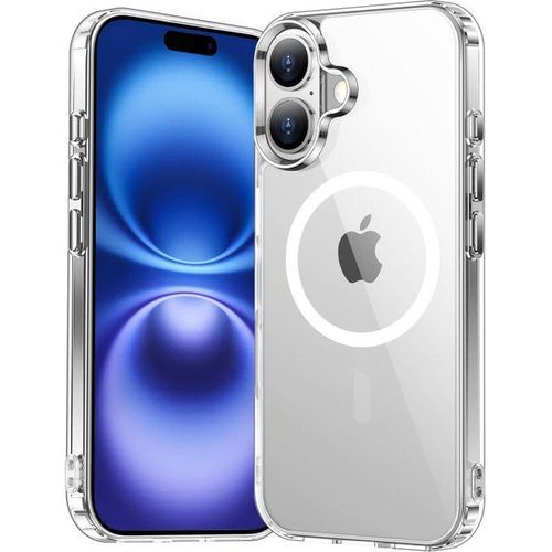 MagSafe Slim TPU Magnetic Case for iPhone 16, Clear Anti-Yellowing, Military Grade Drop Protection, Scratch Resistant Clear (iPhone 16)
