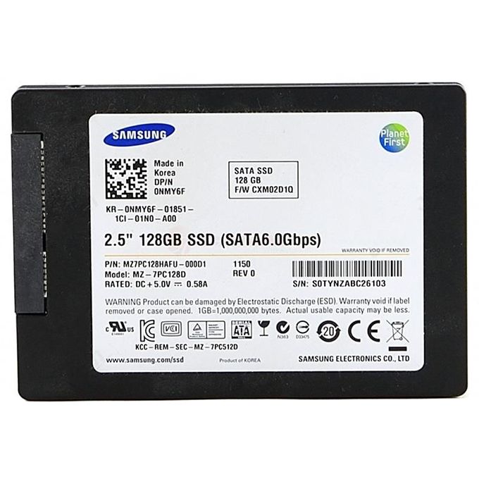 128GB Serial ATA 6.0 Gbps 2.5 Inch SSD - MZ-7PC128D
