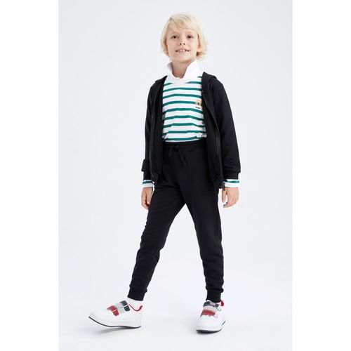 Knitted Bottom Trousers - Black