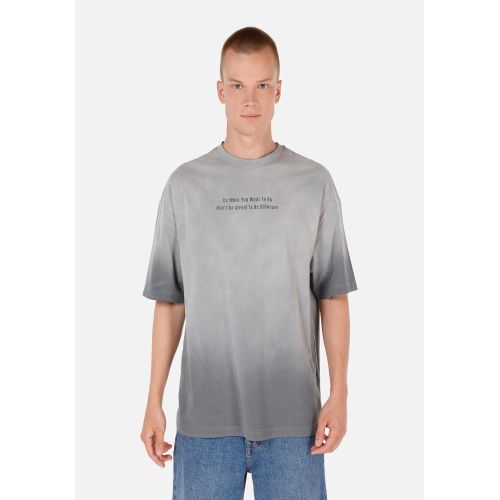 Men T-SHIRT SHORT SLEEVE GRAY