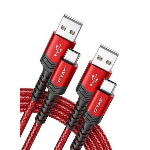 2-Pack USB-C to USB-A 3.0 Cable, 2M - Red