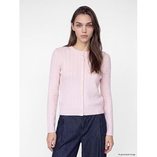 Cable Knit Patterned Women's Knitwear Cardigan