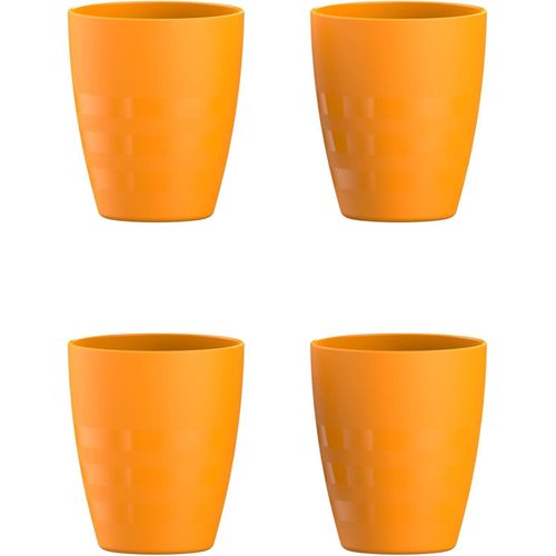 Eden Small Cup 330 ml - Pack of 4 - BPA Free, Microwave Safe, Dishwasher Safe, Food Safe - Orange