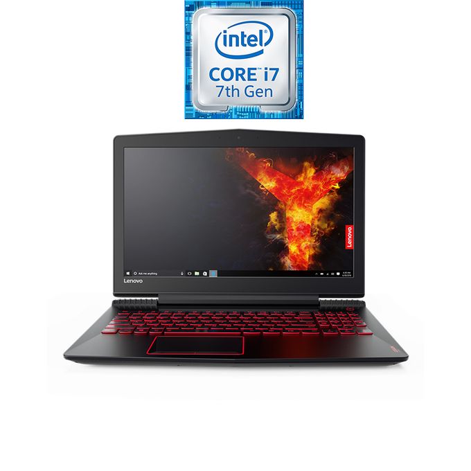 Legion Y520-15IKBM لاب توب ألعاب - انتل كور i7 - رام 16 جيجا بايت - هارد HDD 1 تيرا بايت + SSD 128 جيجا بايت - شاشة FHD 15.6 بوصة -رسومات 6 جيجا بايت - DOS - أسود