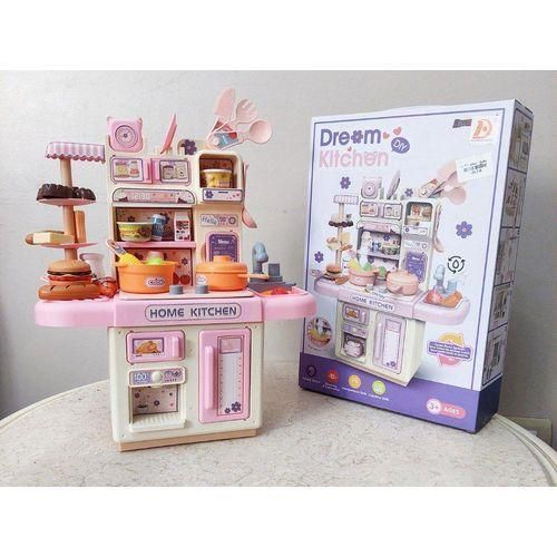 Kids Kitchen Play Set with 33 Pieces – Light & Sound Effects