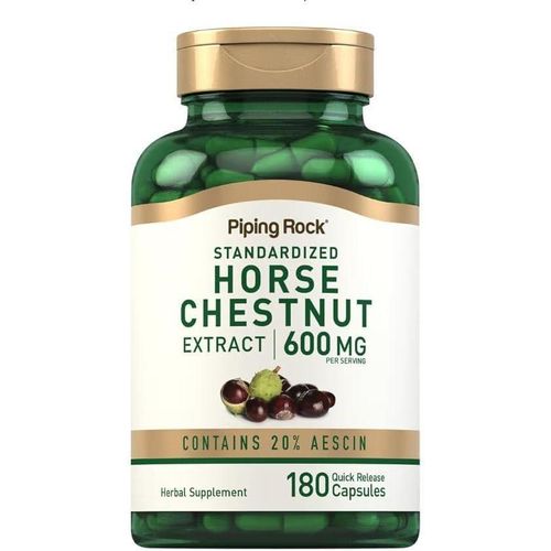 Horse Chestnut Herbal Extract Capsules – Standardized Botanical Formula for Daily Wellness Support, Quick Release – 180 Capsules
