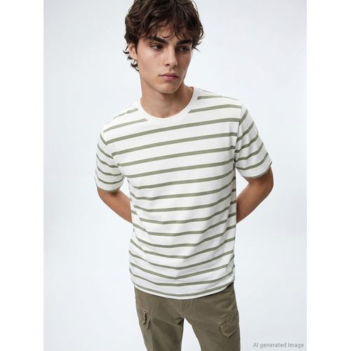 Crew Neck Striped Men's T-Shirt