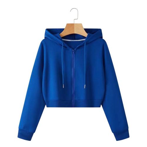 Short Sweatshirt - Women - Blue