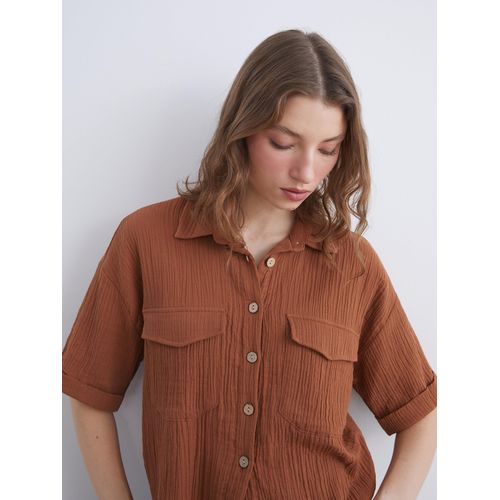 Textured Muslin Women's Shirt