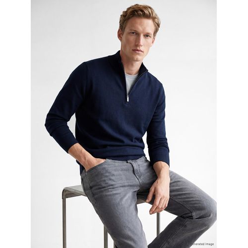 Mock Neck Men's Knitwear Sweater