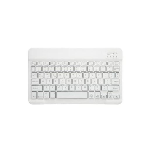 Wireless Keyboard, Mini Portable Bluetooth Keyboard, Ultra Slim Quiet Ergonomic Keyboard with Rechargeable Battery for iOS, Android and Windows - White