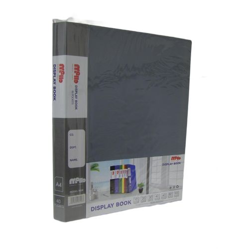 حامل بلاستيكي 40 جيب – رمادي A4