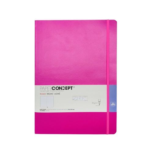PAPER CONCEPT Soft Cover Executive Notebook - Fluo Colors - A4 - Pink