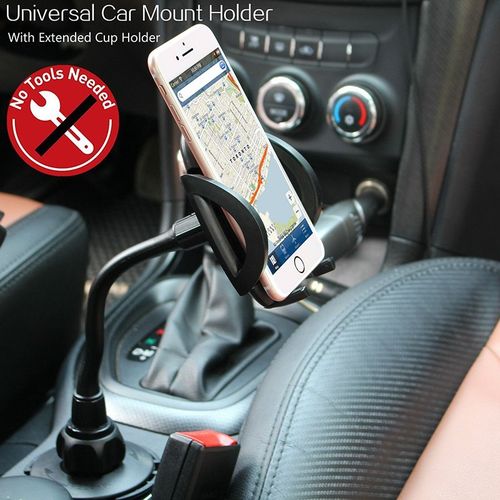 Car Cup Holder Phone Mount ,Universal Adjustable Fit in Smartphone wit