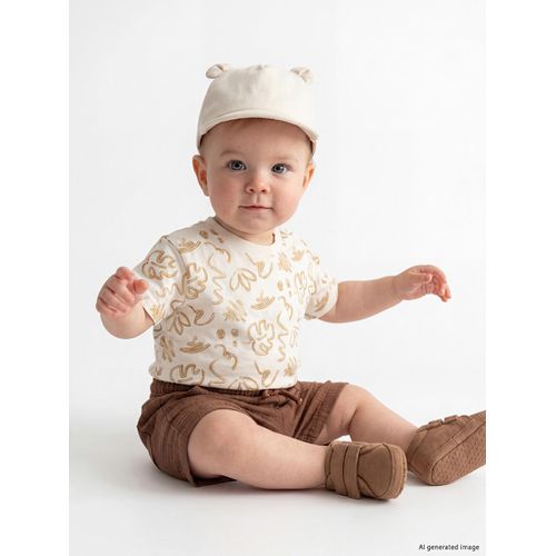 Patterned Baby Boy's Muslin Shorts Set